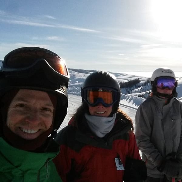 Dr. Jeff Roth and his wife out in the winter snow