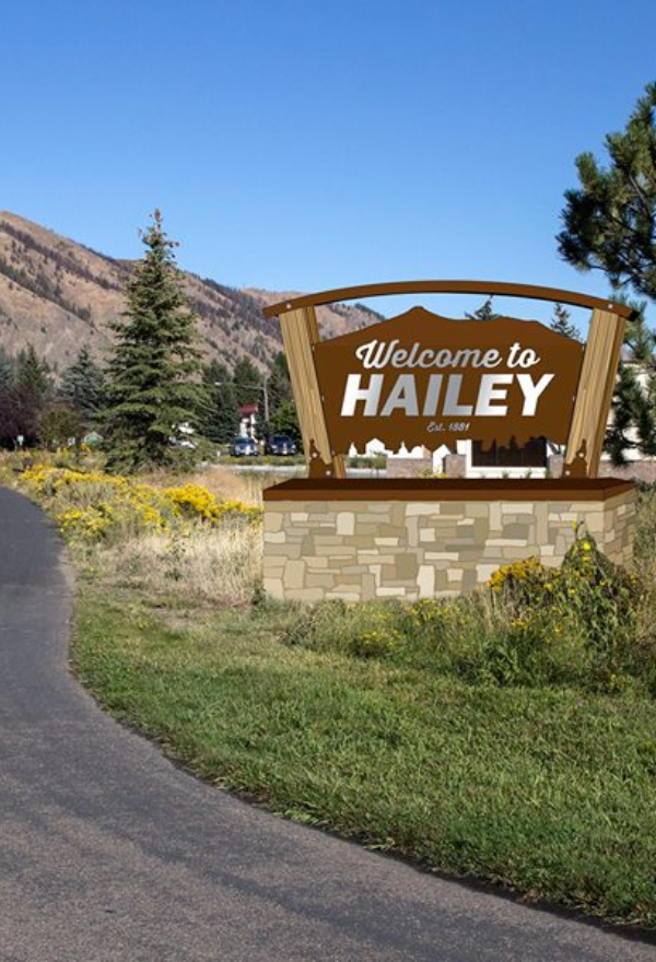 Welcome to Hailey Idaho sign